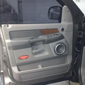 I sprayed the speaker grills the same color as the truck as to blend in with the interior of the truck.