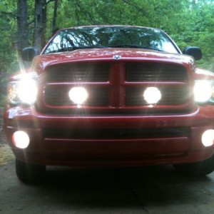 Behind the grille lights