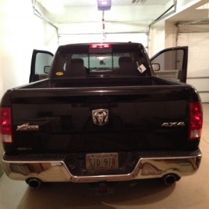 New Rockford sticker and Line X just put on and New brake light in tow Hitch