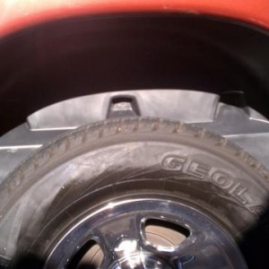 Mopar wheel well liners in place