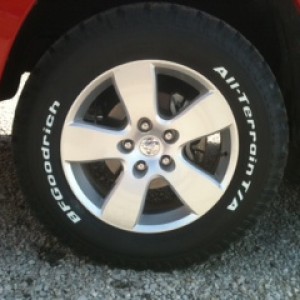 The new 275/65-20 BF Goodrich All Terrains