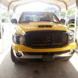New grille being installed