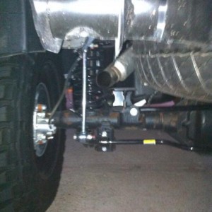here you can clearly see my exhaust that is cut off and still yet to be adjusted for the body lift