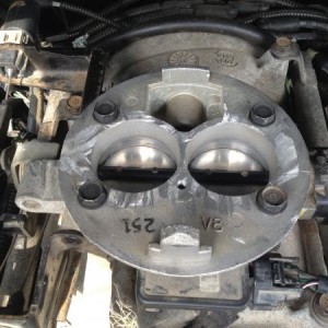 TB after the flanges were cut out. Took 1hr counting tear down and install