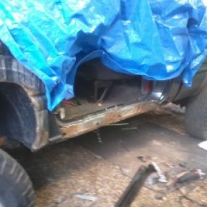 drivers side rocker cut out