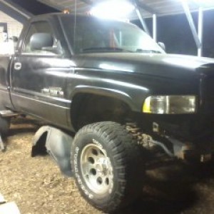 Passenger side fender done, this is how she currently sits at the moment..