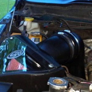 S&B Intake and EGT probe peeking in the back