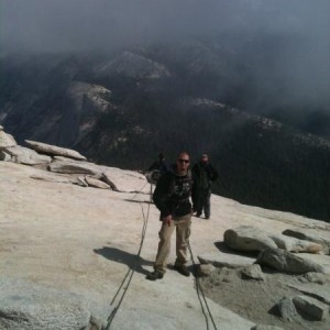 on my way up Half Dome Yosemite.