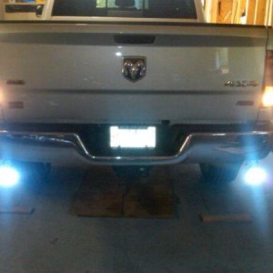 New set of LED back up lights to see better backing up while plowing at night