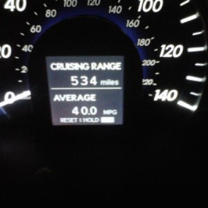 40 MPG in town...