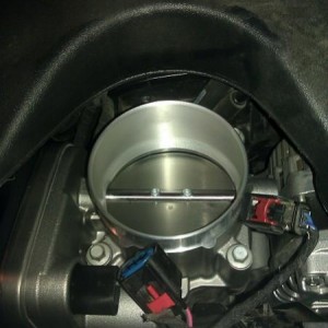 Here is the new 87mm tb on the truck, compare this to the old one, looks way better.