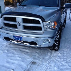 2012 Ram 4. Windows tinted, front bug shield installed with both sides trimmed off. New color matched grill.