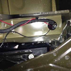This is where the wires come out underneath the bed.
