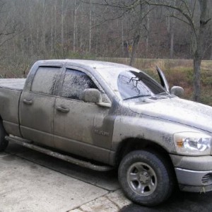 Kind of hard to see out the passenger window with it covered in mud and %5 tint.