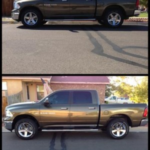 Leveled before and after