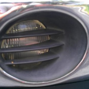 Custom fabricated fog lights, I liked the black grill insert so I had to do some custom work to get fogs and keep those on at the same time