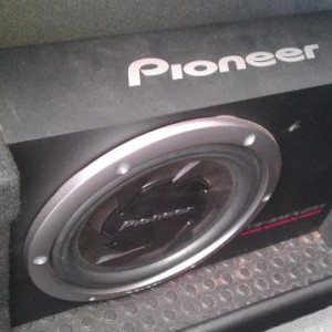 The shallow mount 10 inch sub from pioneer