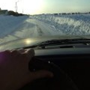 some pretty tall drifts 2 lane converted to single lane