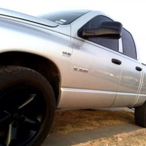 With Black wheels (stocks)