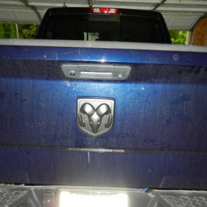 finished rear badge
