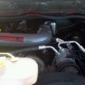 Red intake decal