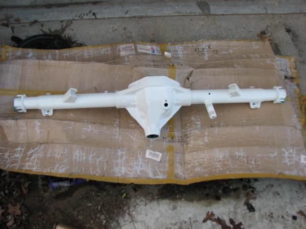 02 12 09 Rear Axle Case Powdercoated Metallic White