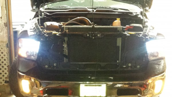 10,000k HID headlights. Fogs aren't done in this pic yet but I did them along with the highs too.