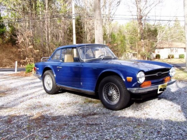 1972 Triumph TR6, full restoration, Toyota 5-speed, factory hardtop, spokes