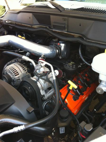 2005 HEMI - Engine:
345ci blue printed - non-mds - heads milled - timing advanced - 6.1 Cam - shorty plug wires - 85mm TB w/ 85mm spacer - cold air -