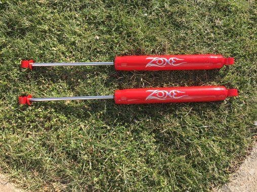 25 - Painted Nitro rear shocks that came with my Zone 6" suspension lift ready for install.