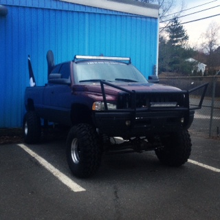 6" Suspension lift, 3" Body. 37's. First drive to work on the new setup.