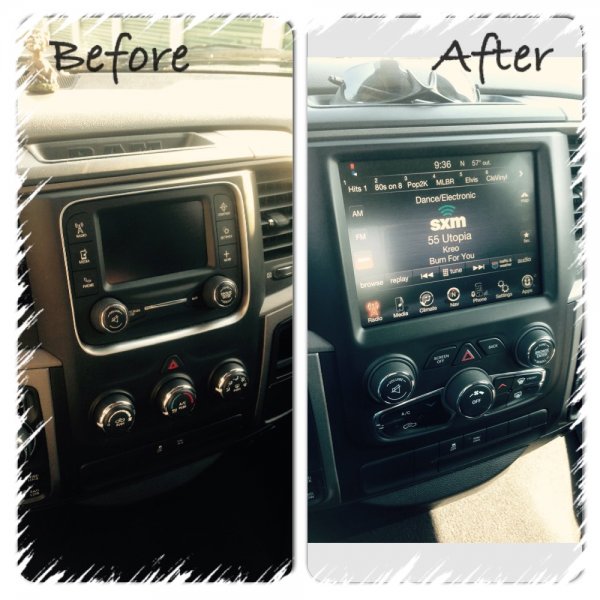 A before and after comparison
