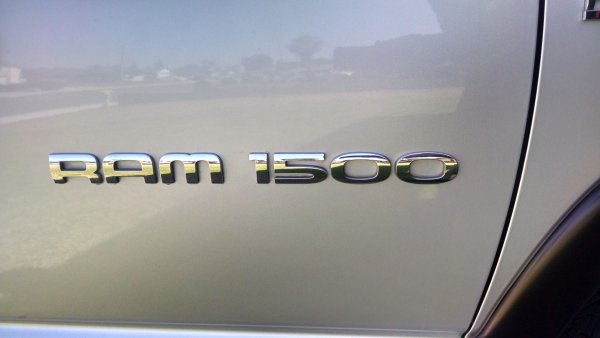 A before shot of the passenger side badging.