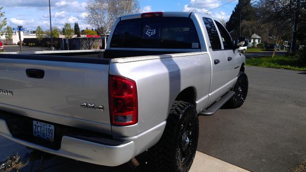 After leveling kit with new tires and rims