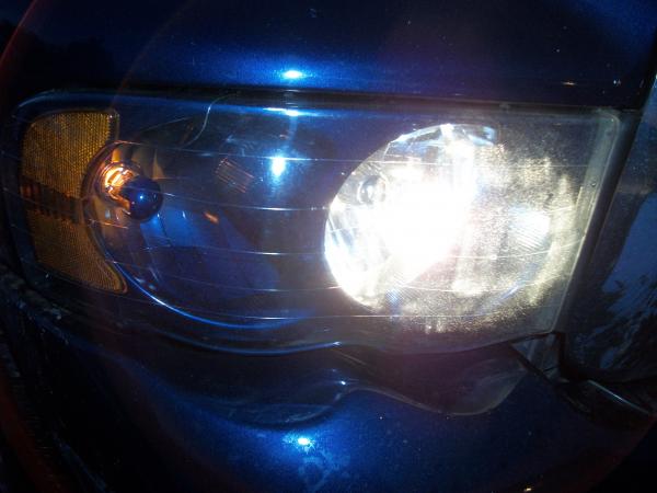 after painting the head lights