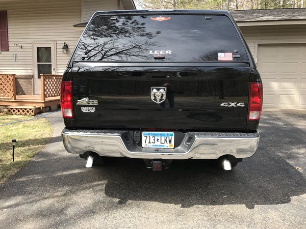 Another shot of the new Turndown Exhaust Tips on our RAM