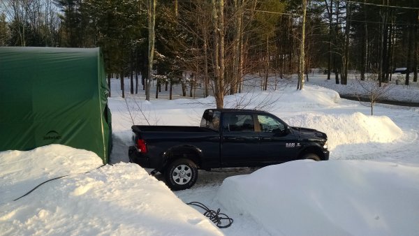 cleaned it up the best I could considering the snow situation.
