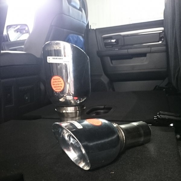 Corsa tip before they get powder coated black