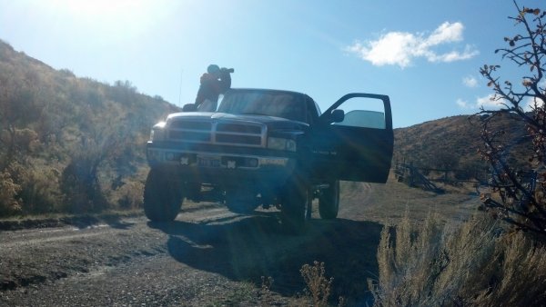 Deer hunting last year with my son