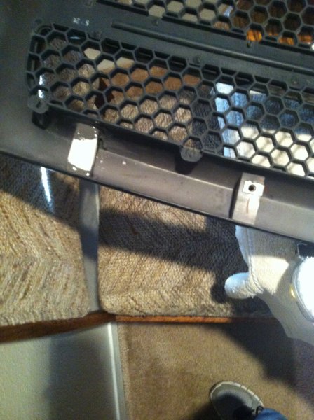 DIY Grill mount repair (used jb weld and cut pieces from old plastic cutting board)