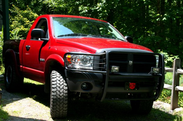 Dodge ram 2008 1500 6 speed manual a man's truck. My wife can have those Laramie's. I like something beefy looking.