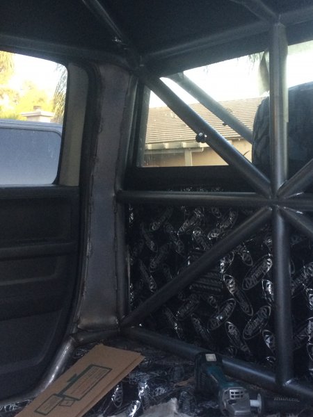 Dynamat and rear of cage