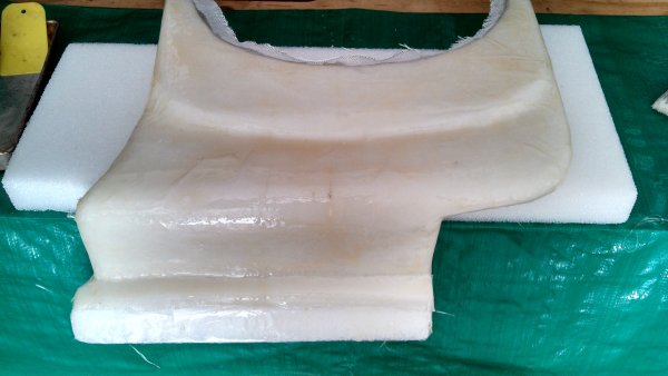 Foam form wrapped in packing tape