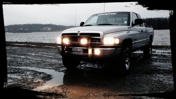 Getting "artsy" showing off the latest! New brush guard replacing the rusted out pile that was on the front of this truck for many years!