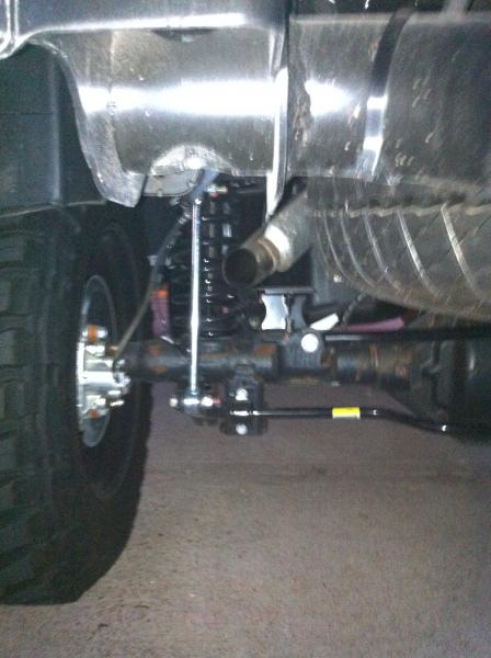 here you can clearly see my exhaust that is cut off and still yet to be adjusted for the body lift