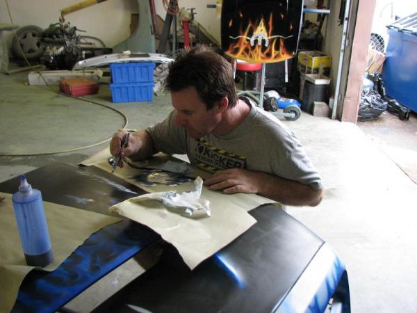 Hood being Painted 03