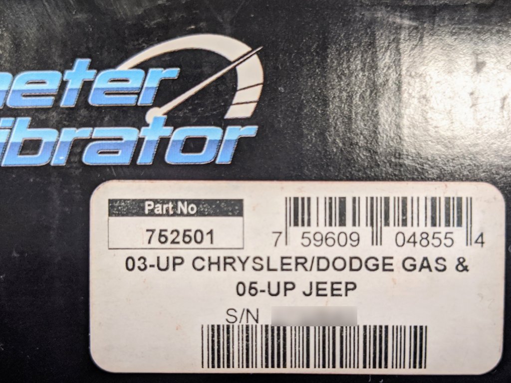 Hypertech Speedometer Calibrator 752501 Label