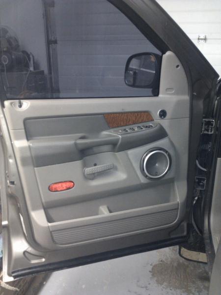 I sprayed the speaker grills the same color as the truck as to blend in with the interior of the truck.