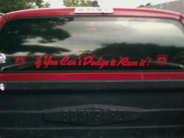 if you cant dodge it ram it!