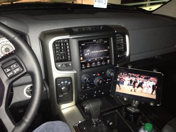 iPad Mini on cup holder mount
